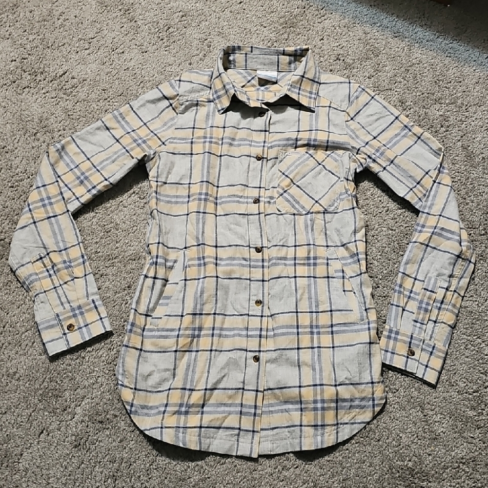 Columbia Womens Plaid Button Long Sleeve Size XS